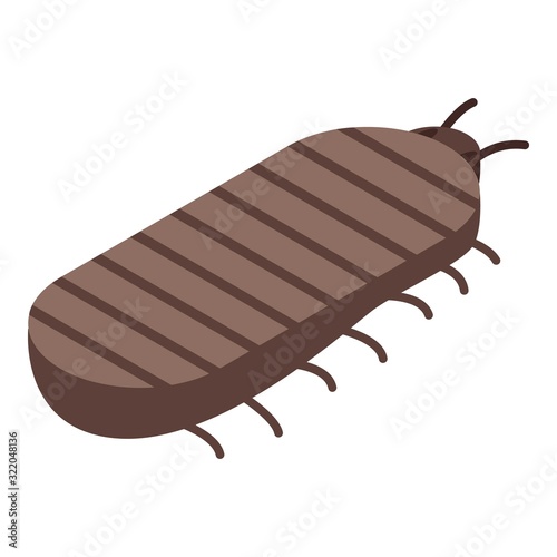 Leech parasite icon. Isometric of leech parasite vector icon for web design isolated on white background