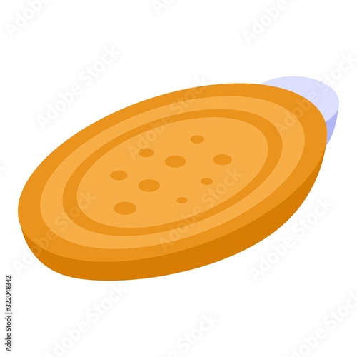 Parasite brown bacteria icon. Isometric of parasite brown bacteria vector icon for web design isolated on white background