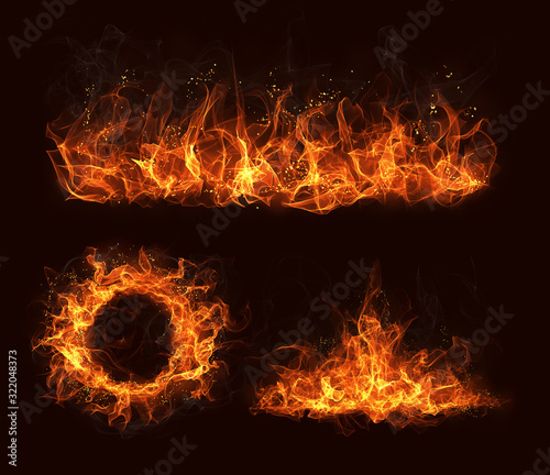 Flame design elements