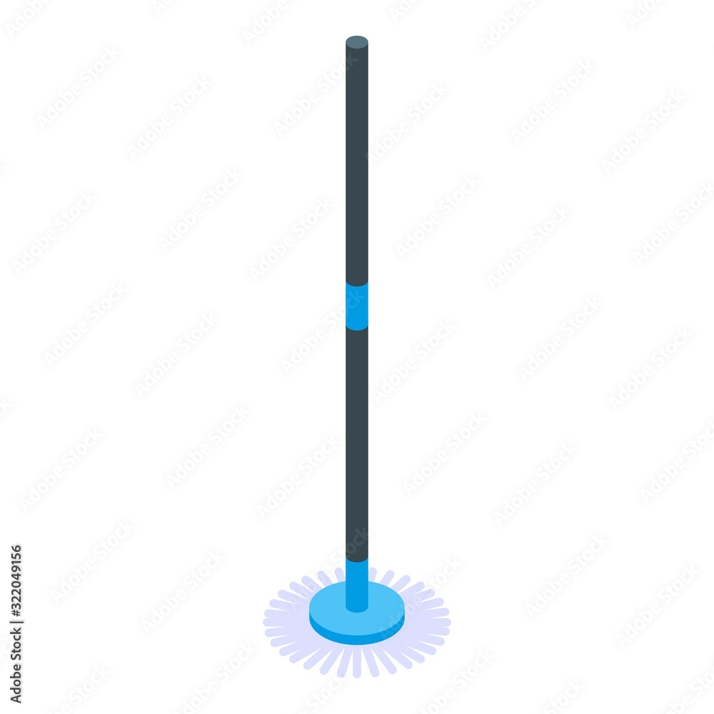Mop tool icon. Isometric of mop tool vector icon for web design isolated on white background Mop tool icon. Isometric of mop tool vector icon for web design isolated on white background