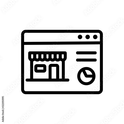 franchise business icon vector. Thin line sign. Isolated contour symbol illustration