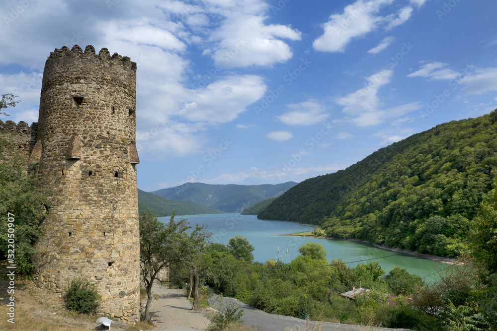Georgia, Caucasus: Ananuri castle and Enguri dam
