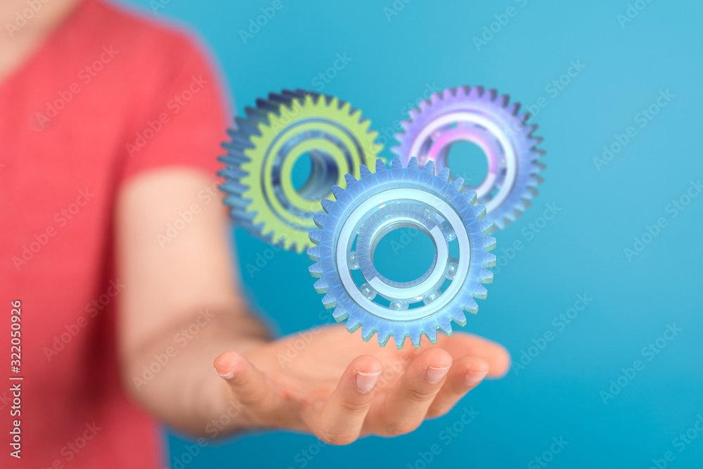 gear Technology setting concept background. gear Technology setting concept background.