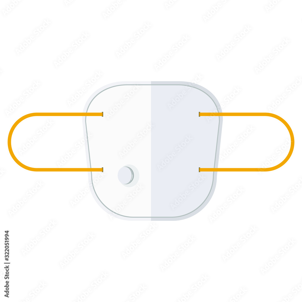Obraz premium Medical mask vector icon. vector icon isolated on white background medical mask. 