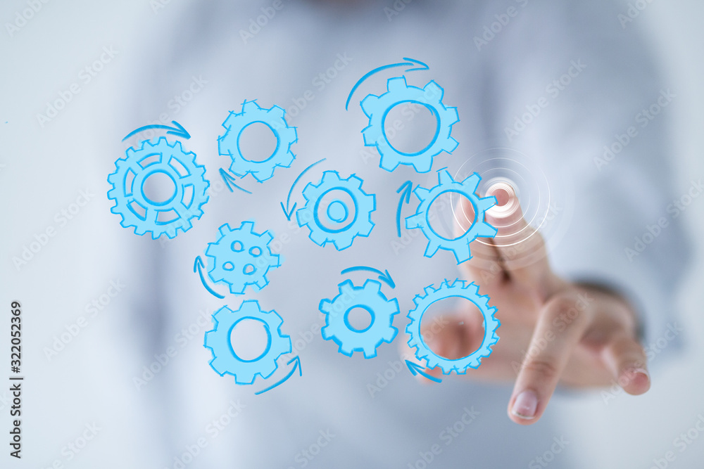 gear Technology setting concept background. gear Technology setting concept background.