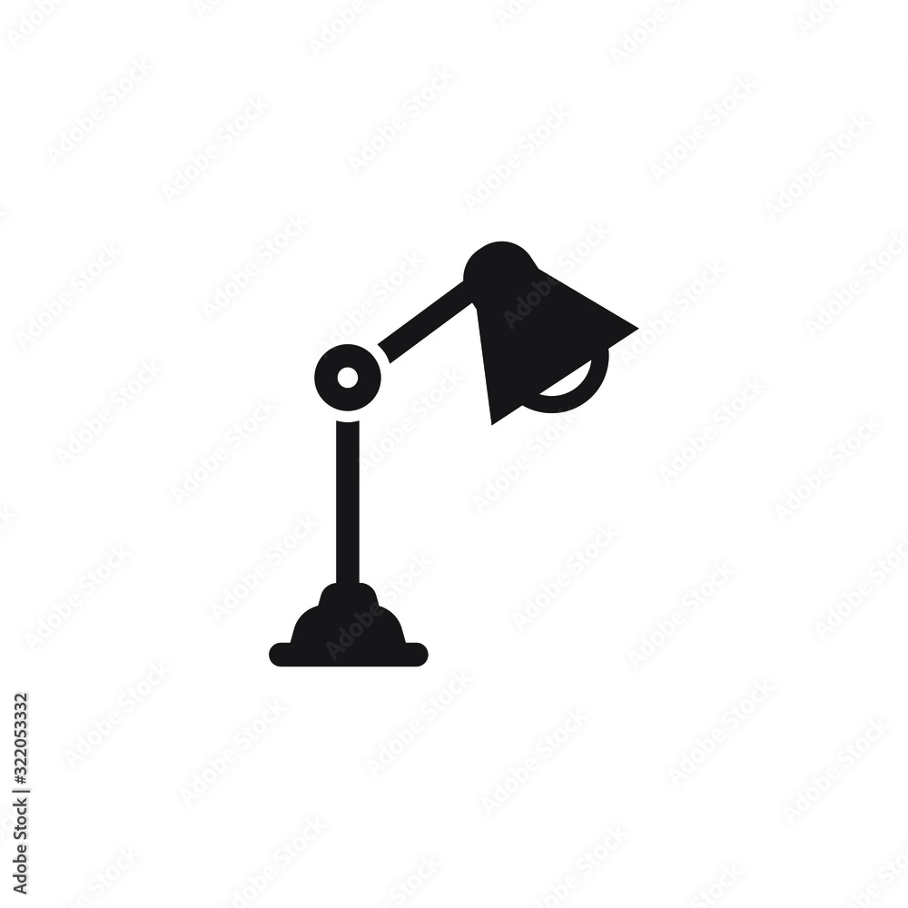 Study lamp icon design isolated on white background. Vector illustration Study lamp icon design isolated on white background. Vector illustration