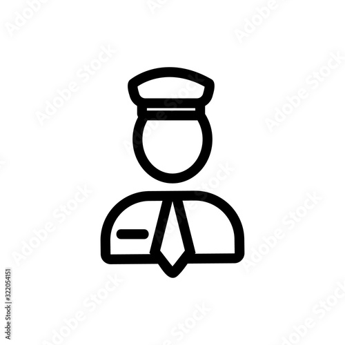 Driver icon vector. Thin line sign. Isolated contour symbol illustration