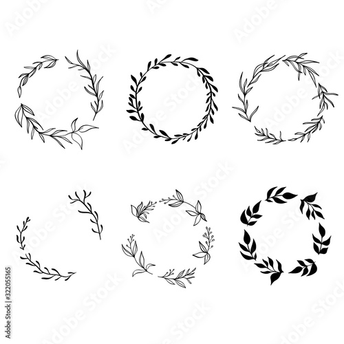 Wreath - sketch drawn vector.