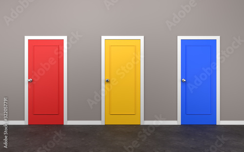 Three Closed Doors in the Room