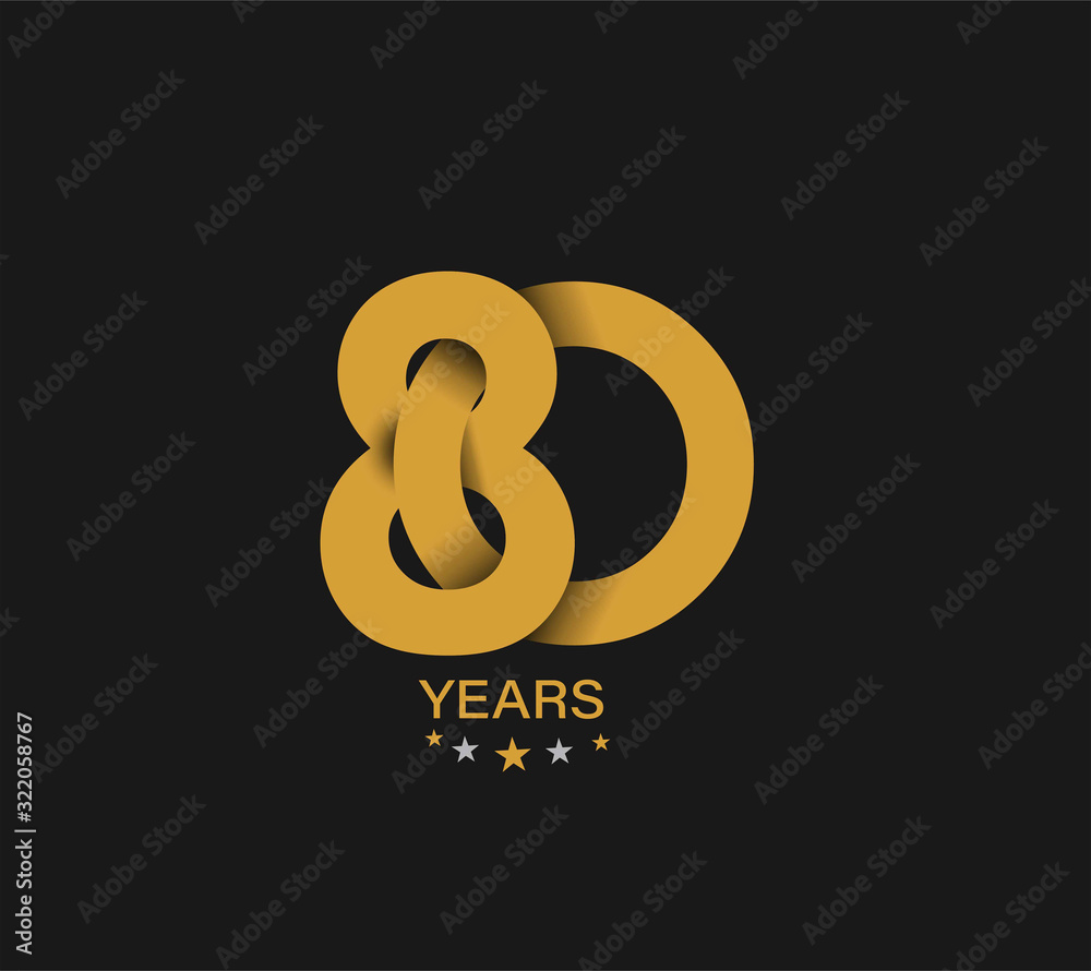 80th Years Anniversary Celebration Design. 80th Years Anniversary Celebration Design.