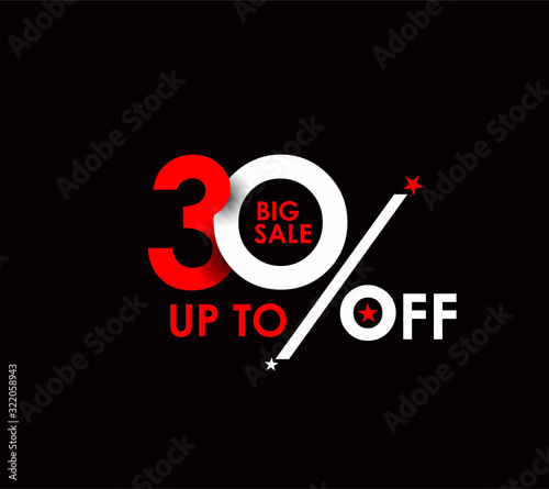 30% big sale upto off discount design.