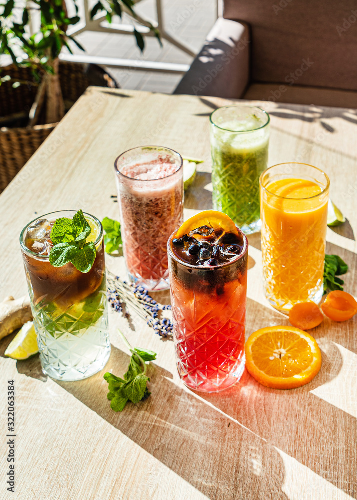 set of different kinds of smoothie set of different kinds of smoothie