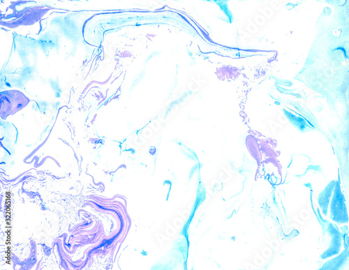 Cyan Liquid Aquarelle Effect, Trendy Pattern . Aqua Geometric Hand Drawn Wash, Acrylic Mixed Flow, Mint Blue Watercolor . Turquoise Abstract Organic Drawing