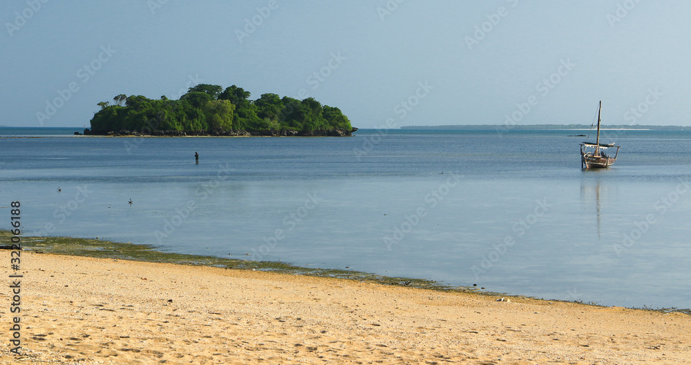Sandy beach in Fumba vilage Zanzibar Sandy beach in Fumba vilage Zanzibar