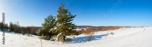 Wallpaper Mural beautiful winter panorama in the mountains on a sunny day Torontodigital.ca