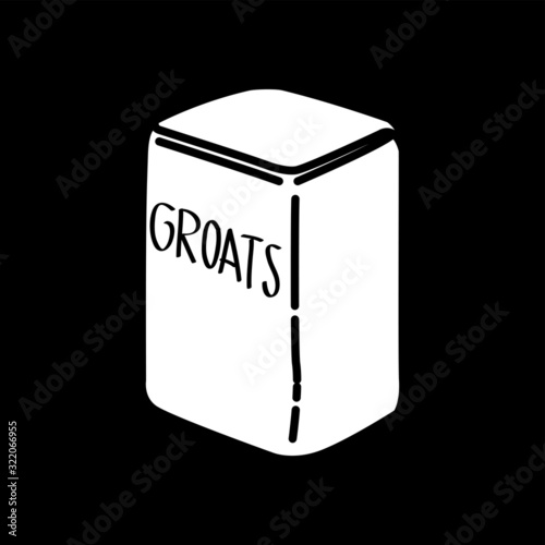 packaging groats icon, vector illustration.
