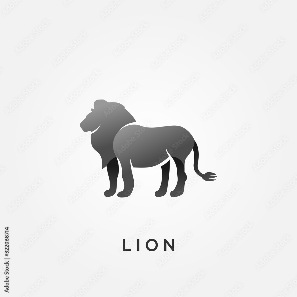 Lion Animal Silhouette Vector Design