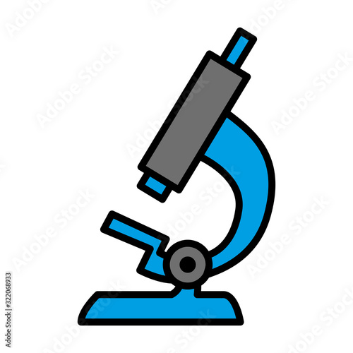 Microscope icon vector