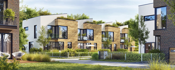 Beautiful modern homes. Luxury townhouses