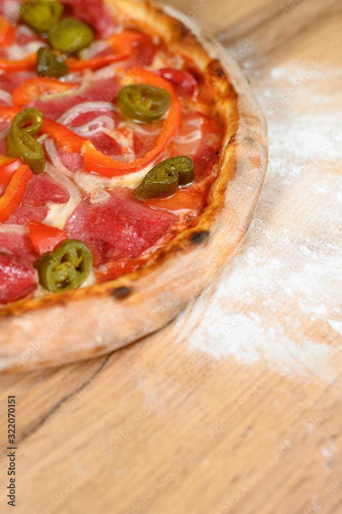 pizza with a variety of ingredients pizza with a variety of ingredients