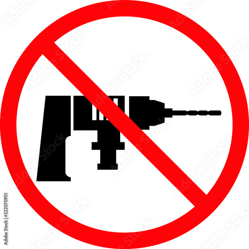 no drill icon ,Vector illustration
