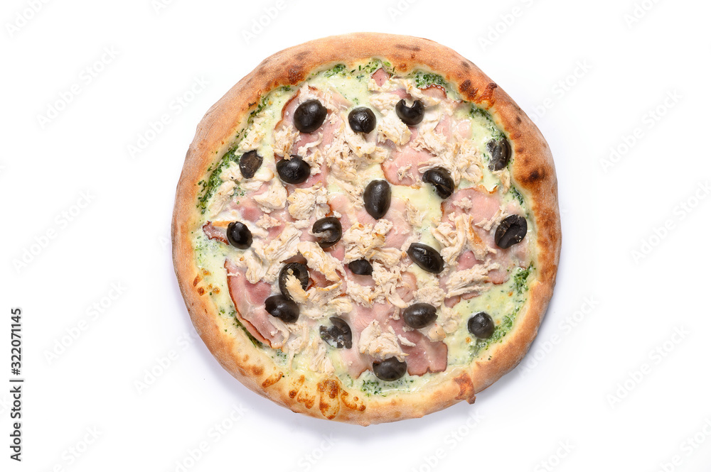 pizza with a variety of ingredients pizza with a variety of ingredients