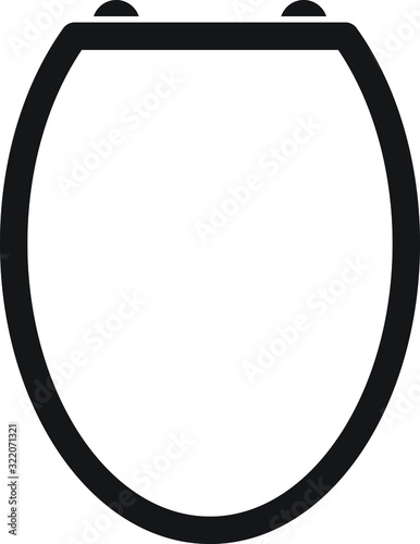 toilet seat icon, vector illustration