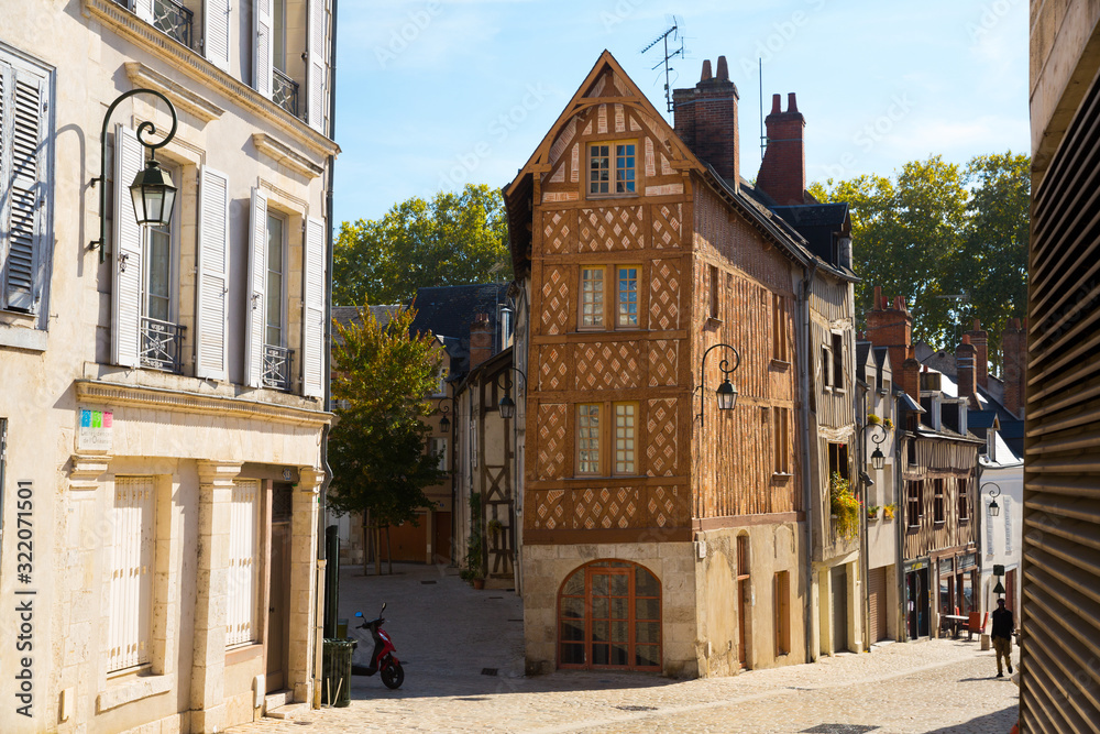 Orleans with old streets and medieval buildings