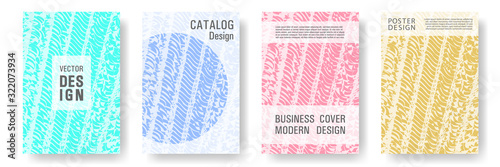 Cover page design templates set.