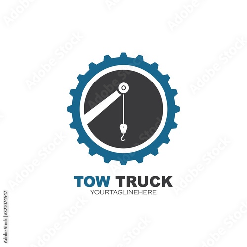 tow truck vector icon logo design