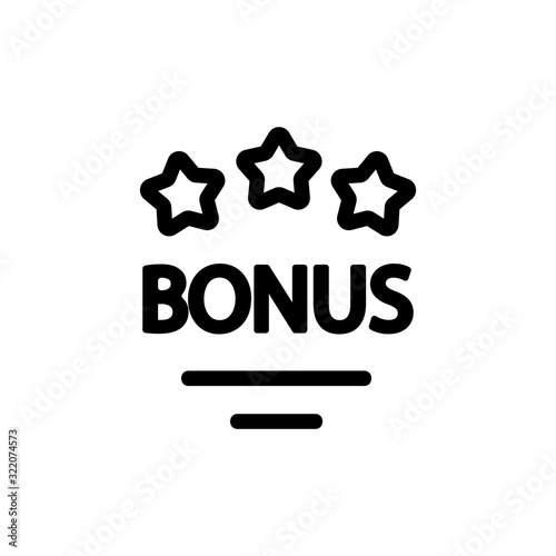 Bonus icon vector. Thin line sign. Isolated contour symbol illustration