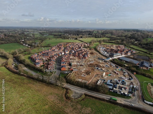 new housing being built on the edge of the countryside, Wimborne, England, UK photo