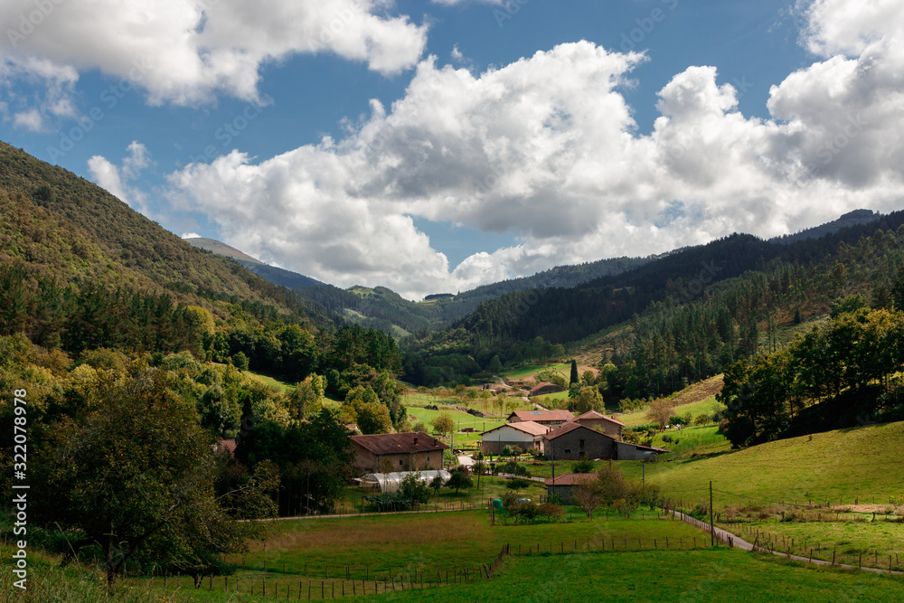 view of a valley in the basque country