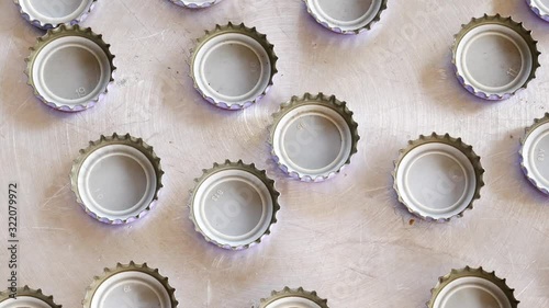 close up bottle cap background. beer cap