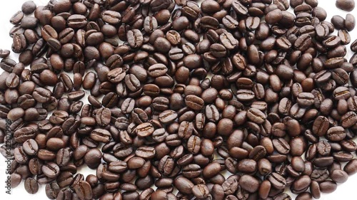 organic coffee beans background. coffee seed