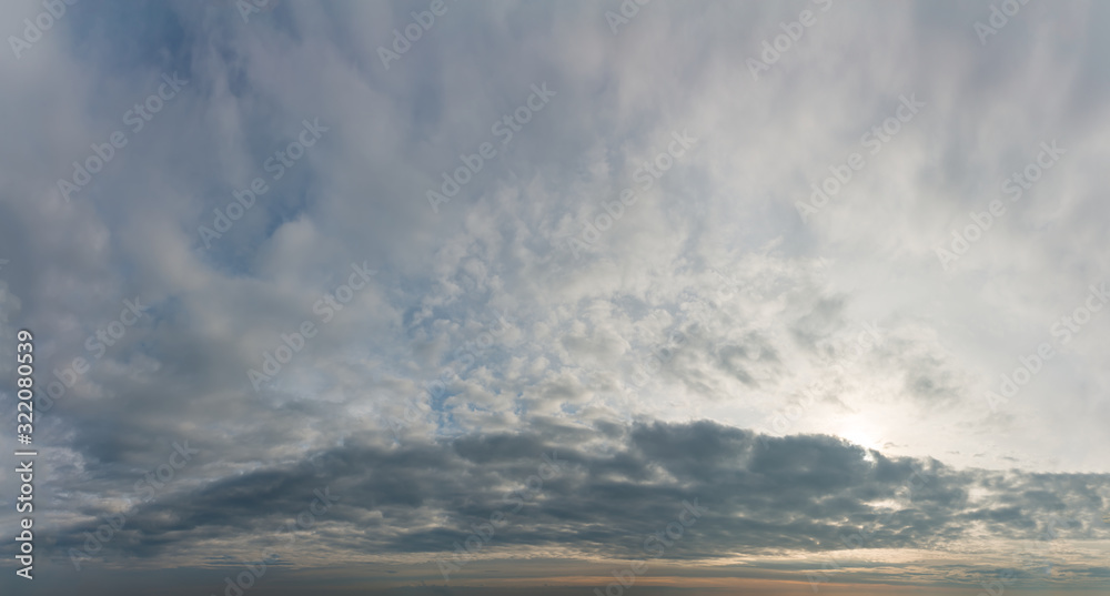 Naklejka premium Fantastic dark thunderclouds, sky panorama