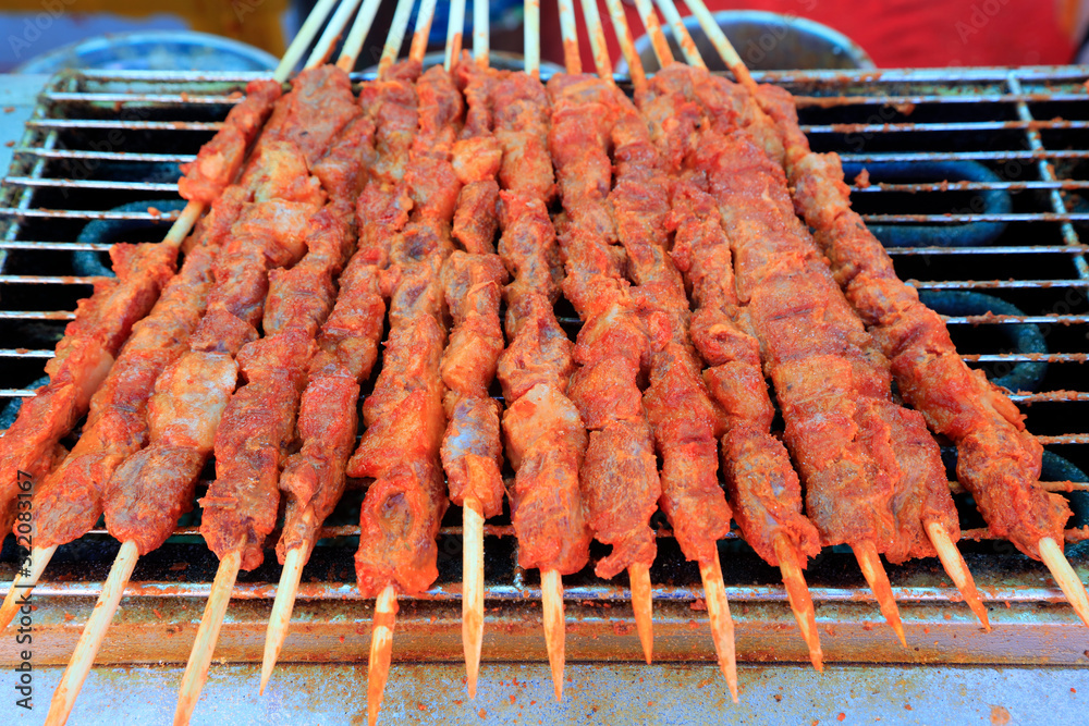 Chinese traditional food mutton string Chinese traditional food mutton string