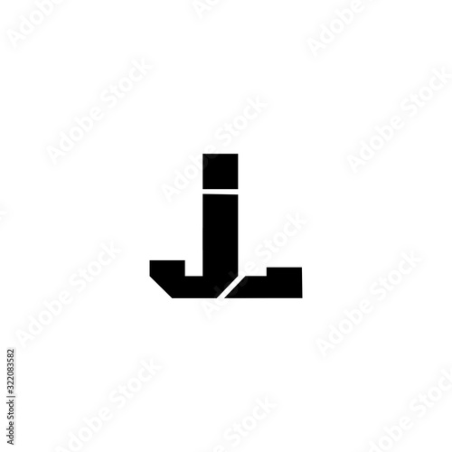 JL J L Letter Logo Design Template