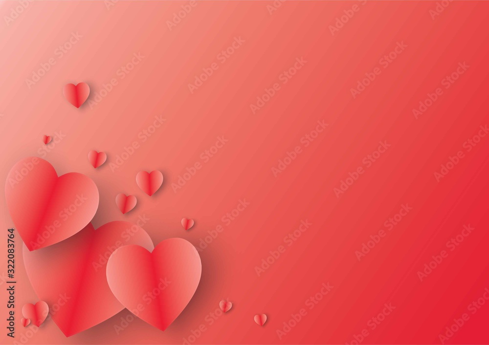  background paper red heart