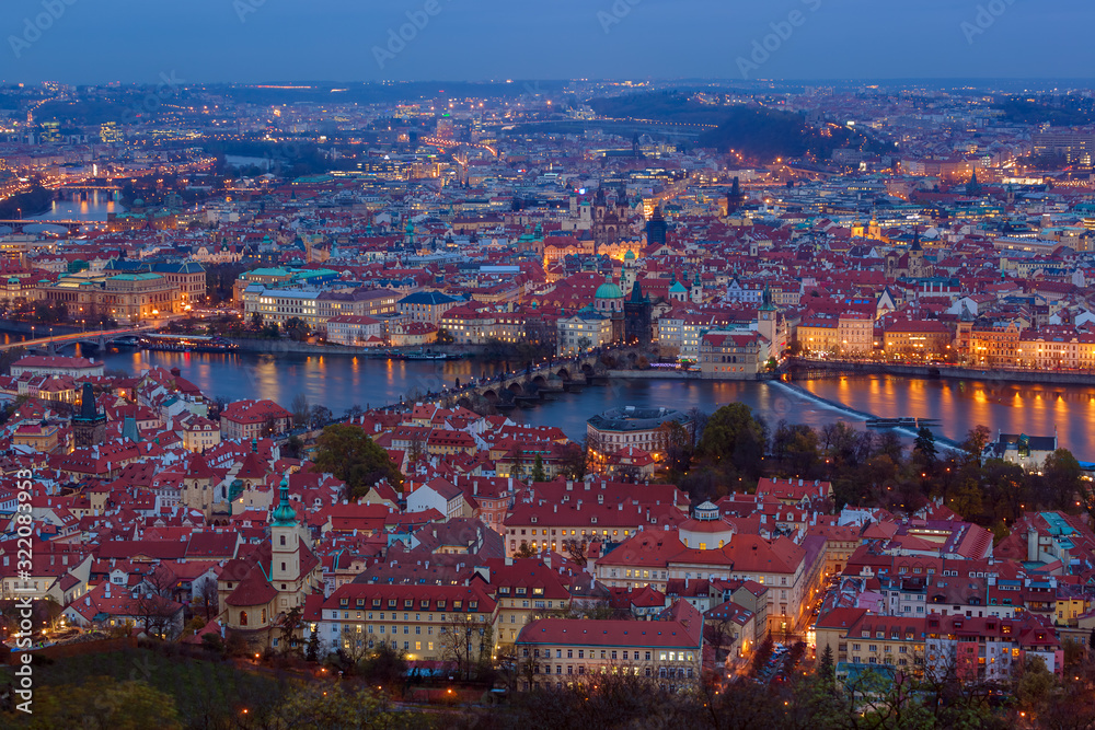 Prague cityscape in Czech Republic