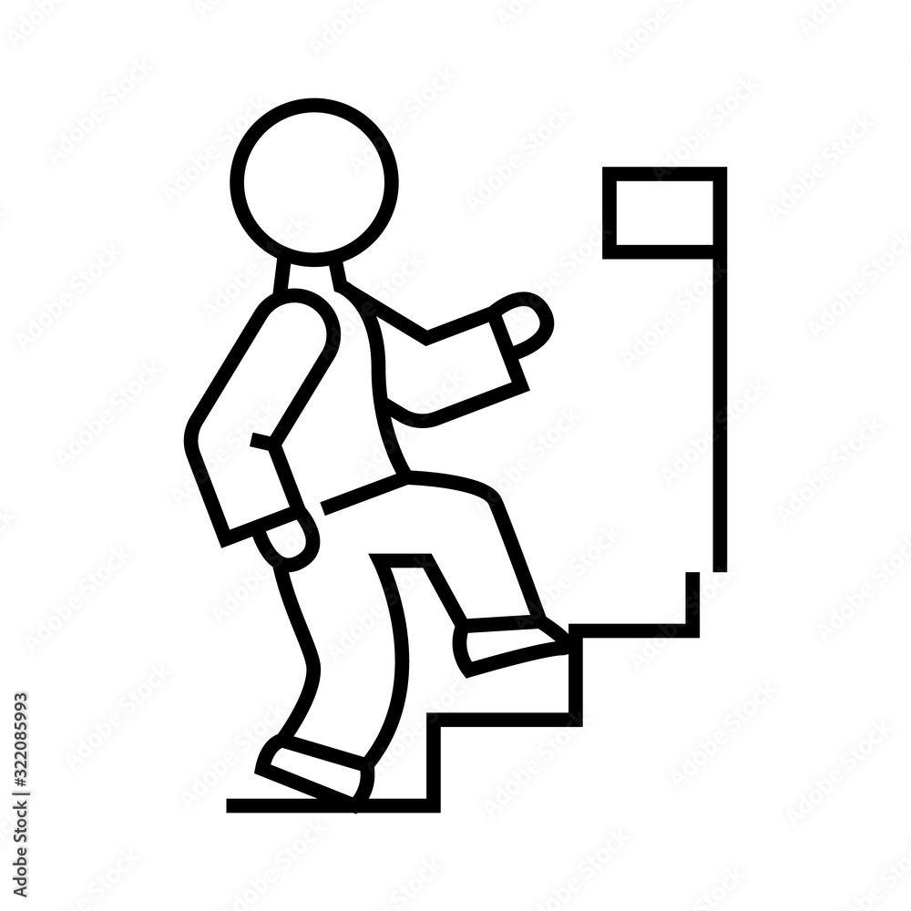 Achievement line icon. Achievement concept outline vector, symbol, sign, linear illustration. Achievement line icon. Achievement concept outline vector, symbol, sign, linear illustration.