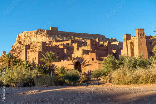 Panoramic view of clay town Ait Ben Haddou, Morocco