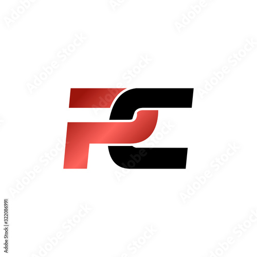 Letter PC logo design vector
