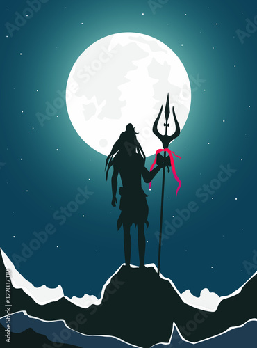 Lord Shiva/Shiv linga illustration in vector file