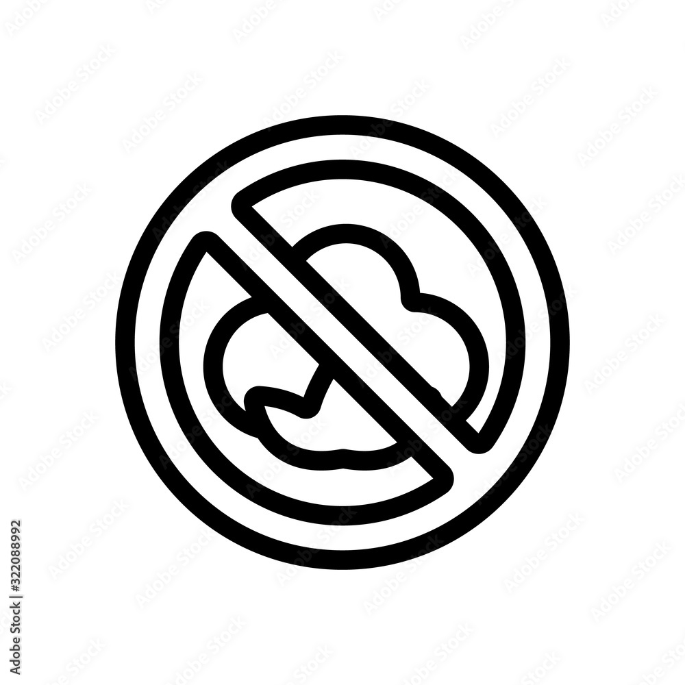 Cotton icon vector. Thin line sign. Isolated contour symbol illustration Cotton icon vector. Thin line sign. Isolated contour symbol illustration