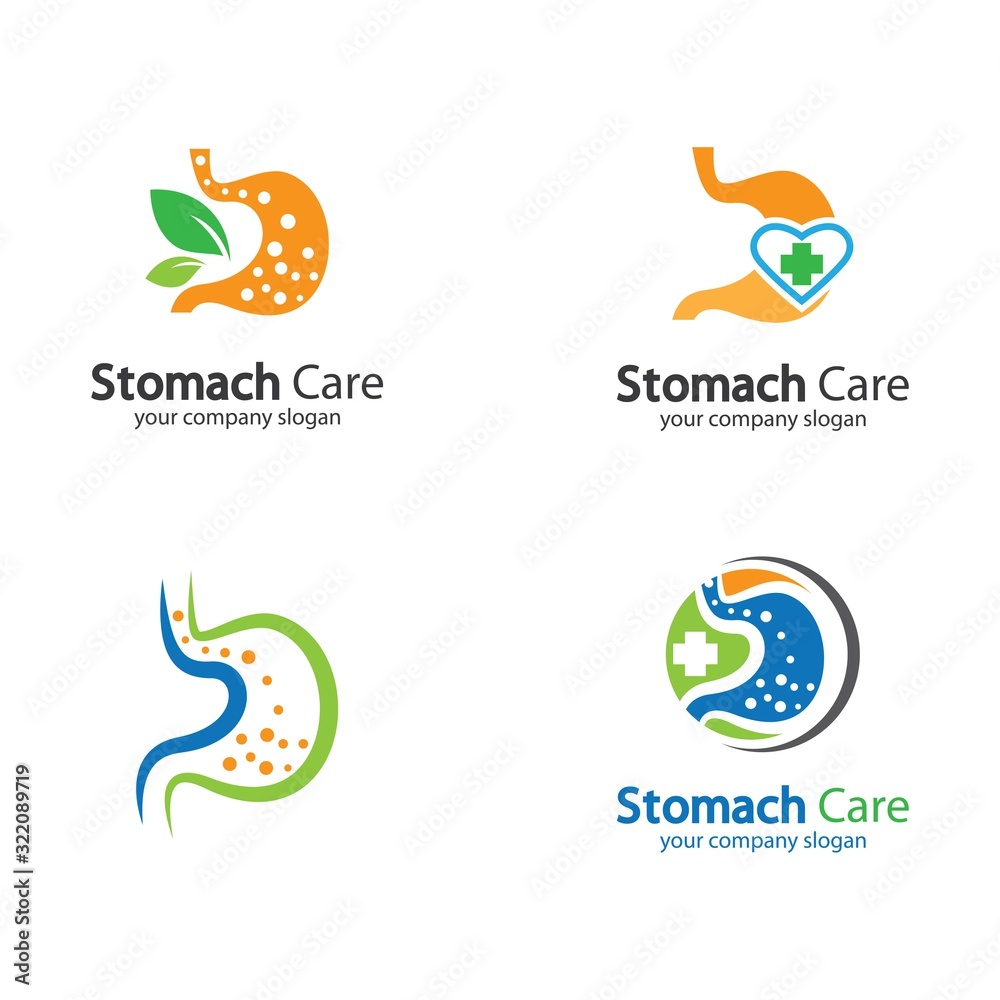 Stomach logo creative vector icon