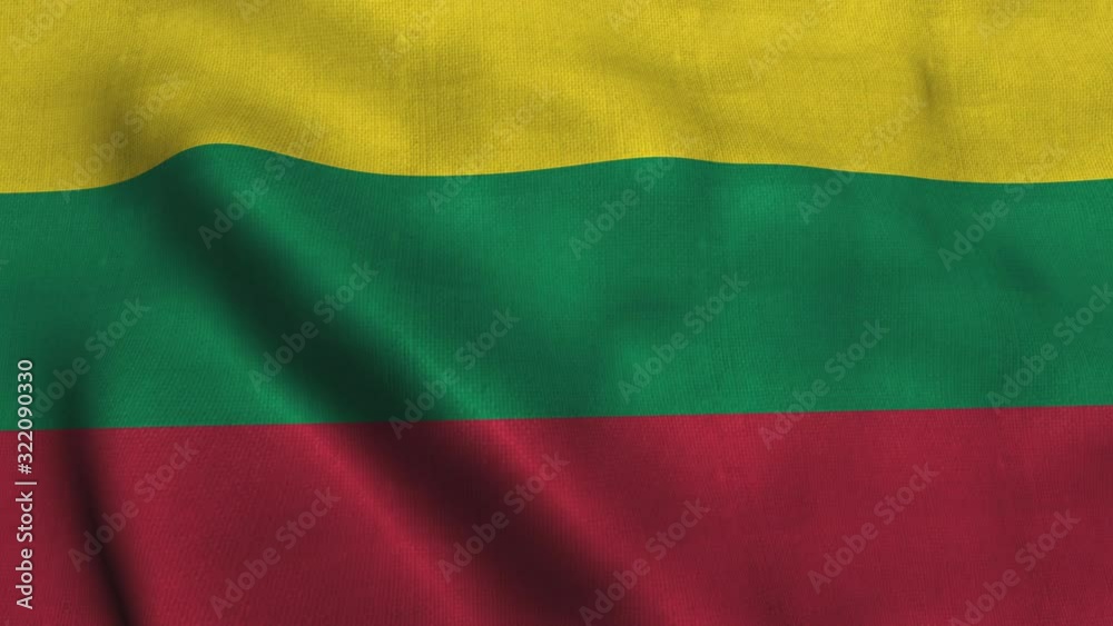Lithuania flag waving in the wind. National flag Republic of Lithuania Lithuania flag waving in the wind. National flag Republic of Lithuania