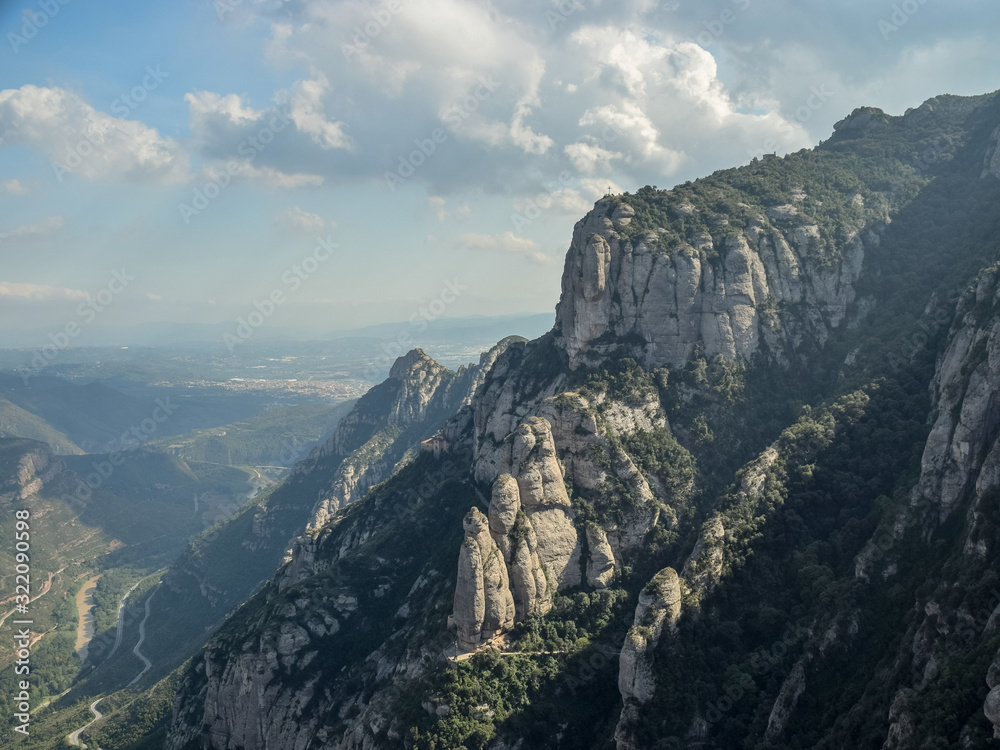 Naklejka premium landscape with bare rocks