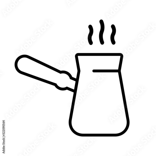 Coffee icon vector. Turk illustration sign.