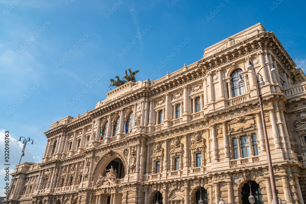 Architectural fragments of Palace of Justice, Corte Suprema di Cassazione, Rome